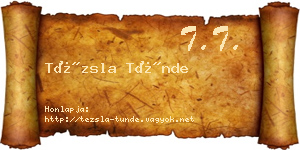 Tézsla Tünde névjegykártya