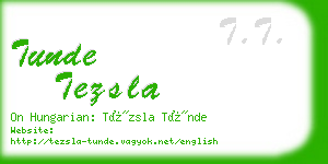 tunde tezsla business card